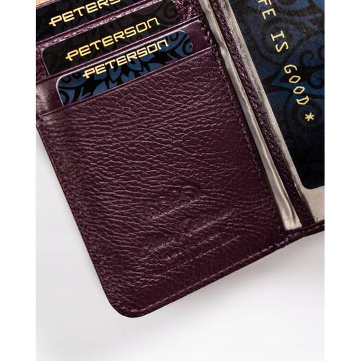 Leather wallet RFID PETERSON PTN 425214-SH