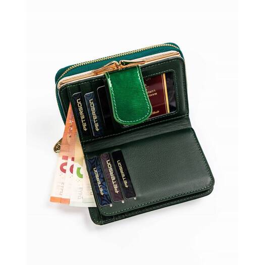 Leather wallet RFID PETERSON PTN 425214-SH