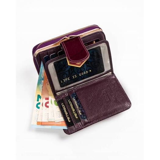 Leather wallet RFID PETERSON PTN 425214-SH