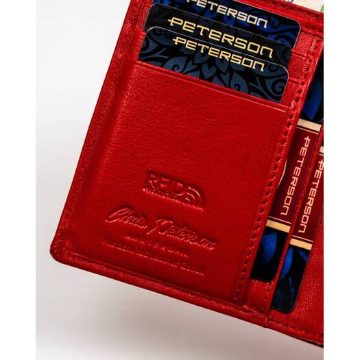 Leather wallet RFID PETERSON PTN KA-26