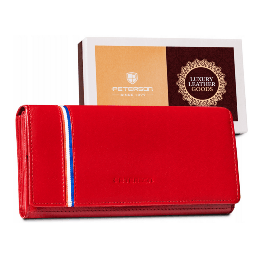 Leather wallet RFID PETERSON PTN RD-32-GCL-A