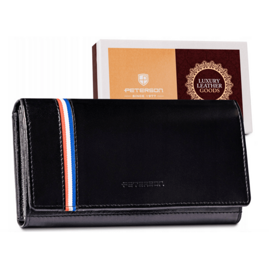 Leather wallet RFID PETERSON PTN RD-32-GCL-A