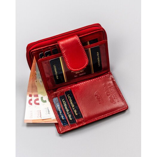 Leather wallet RFID PETERSON PTN RD-41-GCL