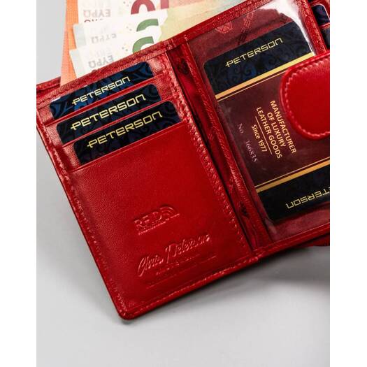 Leather wallet RFID PETERSON PTN RD-41-GCL