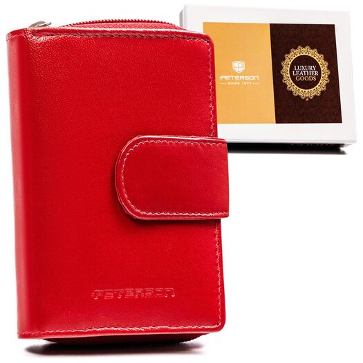 Leather wallet RFID PETERSON PTN RD-41-GCL