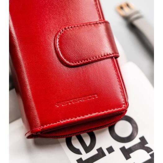 Leather wallet RFID PETERSON PTN RD-41-GCL