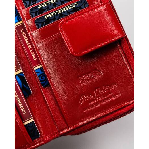 Leather wallet RFID PETERSON PTN RD-48-GCL