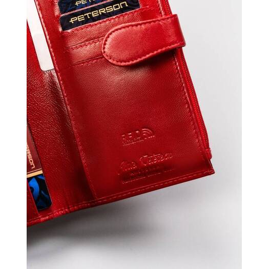 Leather wallet RFID PETERSON PTN RD-49-GCL