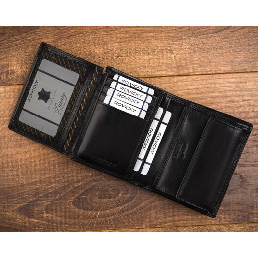 Leather wallet RFID ROVICKY CPR-125-BAR