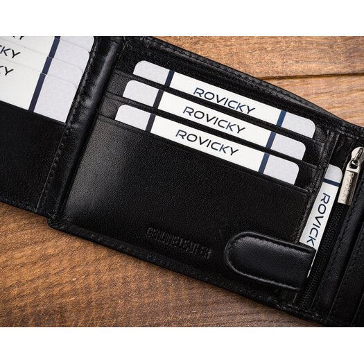 Leather wallet RFID ROVICKY CPR-992L-BAR