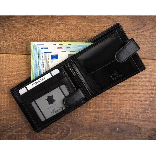 Leather wallet RFID ROVICKY CPR-992L-BAR