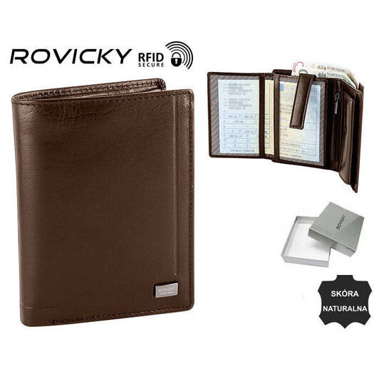 Leather wallet RFID ROVICKY PC-104-BAR