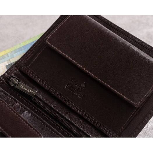 Leather wallet RFID ROVICKY PC-104-BAR