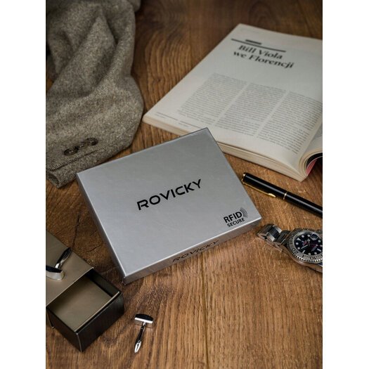 Leather wallet RFID ROVICKY PC-104-BAR