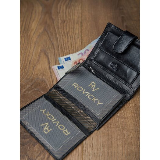 Leather wallet RFID ROVICKY PC-104L-BAR