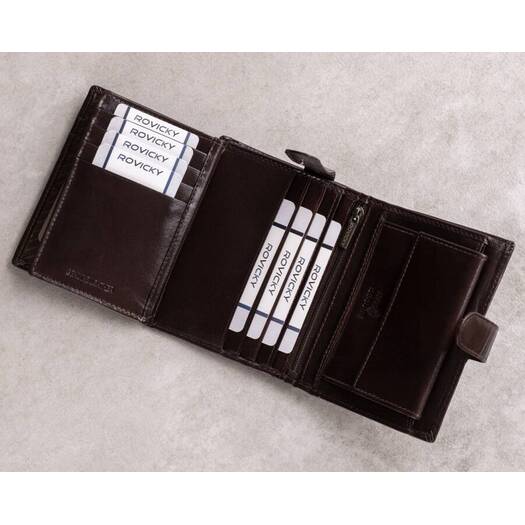 Leather wallet RFID ROVICKY PC-104L-BAR