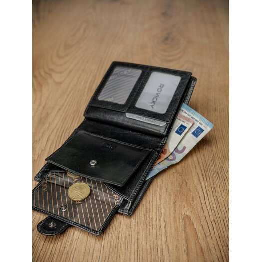 Leather wallet RFID ROVICKY PC-106L-BAR