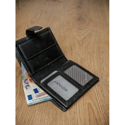 Leather wallet RFID ROVICKY PC-106L-BAR