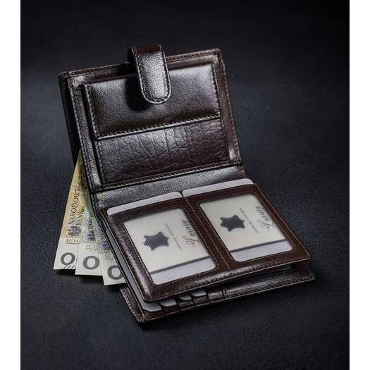 Leather wallet RFID ROVICKY PC-106L-BAR