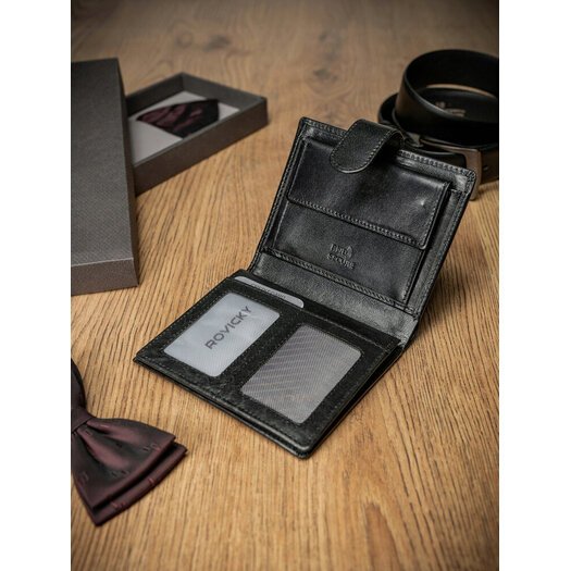 Leather wallet RFID ROVICKY PC-106L-BAR