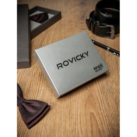 Leather wallet RFID ROVICKY PC-106L-BAR