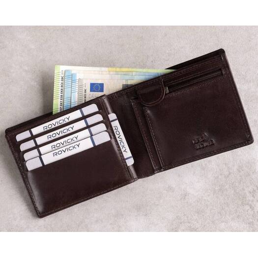 Leather wallet RFID ROVICKY PC-107-BAR