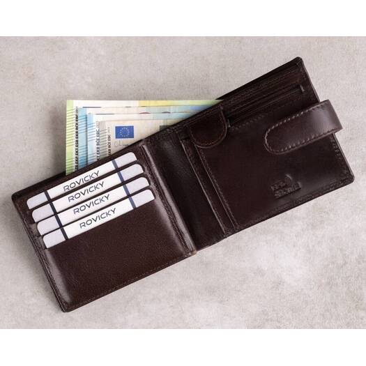 Leather wallet RFID ROVICKY PC-107L-BAR