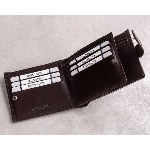 Leather wallet RFID ROVICKY PC-107L-BAR