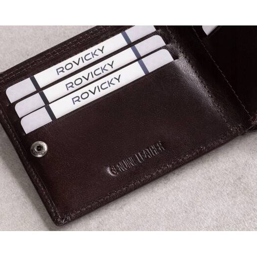 Leather wallet RFID ROVICKY PC-107L-BAR