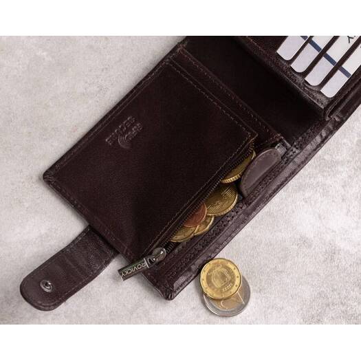 Leather wallet RFID ROVICKY PC-107L-BAR