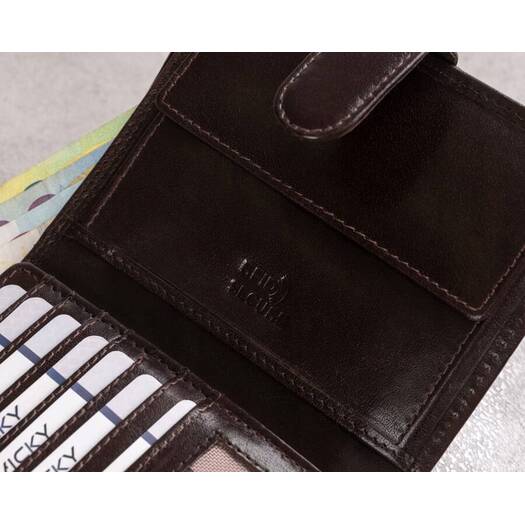 Leather wallet RFID ROVICKY PC-108L-BAR