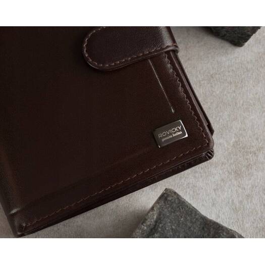 Leather wallet RFID ROVICKY PC-108L-BAR