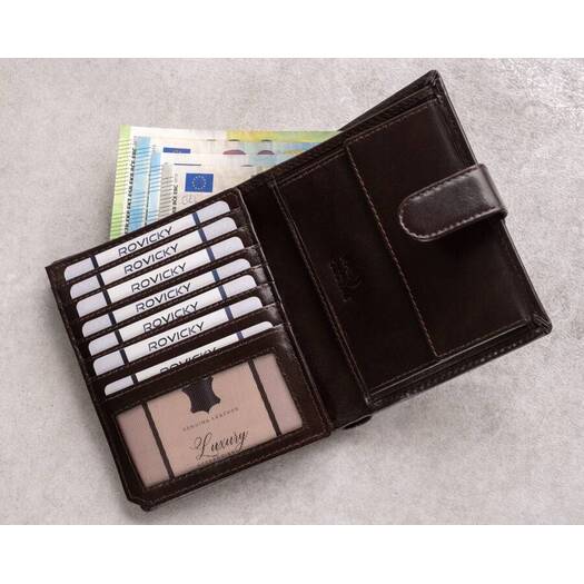 Leather wallet RFID ROVICKY PC-108L-BAR