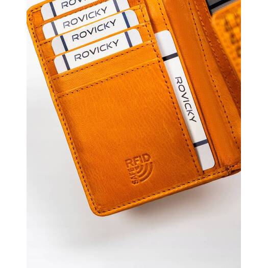 Leather wallet RFID ROVICKY R-613-DDW