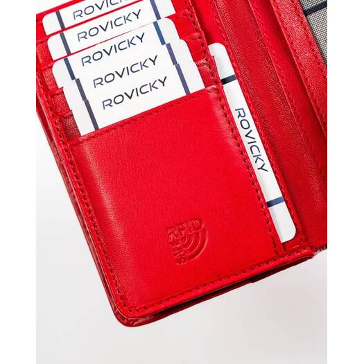 Leather wallet RFID ROVICKY R-613-DDW