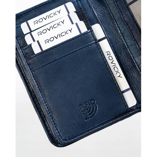 Leather wallet RFID ROVICKY R-613-DDW