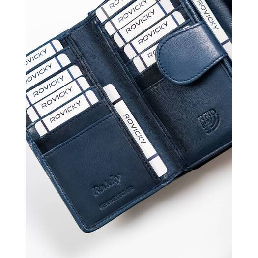 Leather wallet RFID ROVICKY R-615-DDW