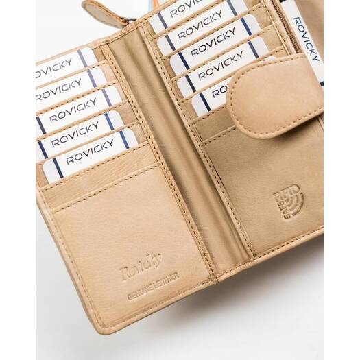 Leather wallet RFID ROVICKY R-615-DDW