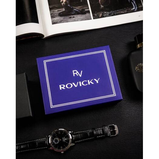 Leather wallet RFID ROVICKY RV-7680278-9-BCA BLACK