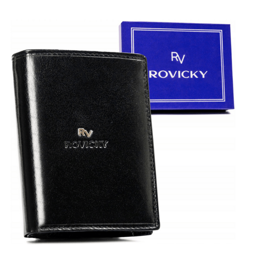 Leather wallet RFID ROVICKY RV-7680278-BCA