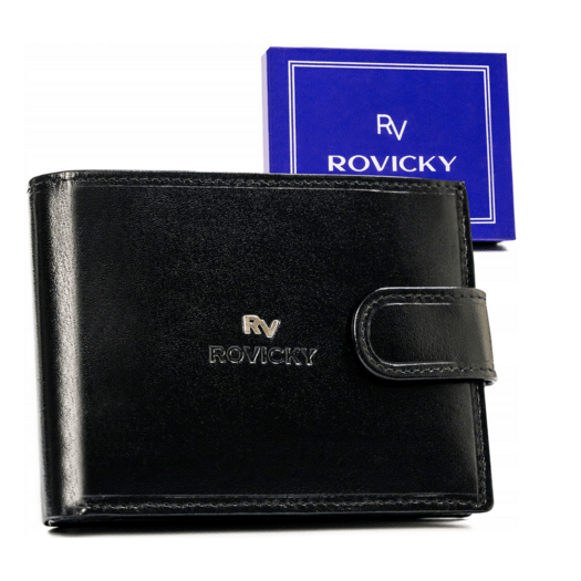 Leather wallet RFID ROVICKY RV-7680286-9-BCA