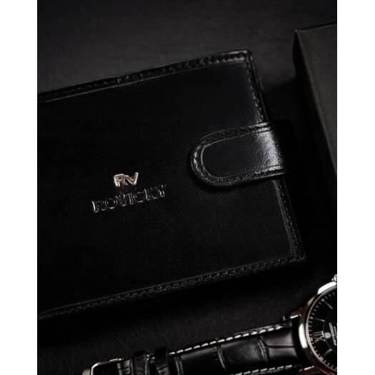 Leather wallet RFID ROVICKY RV-7680286-9-BCA