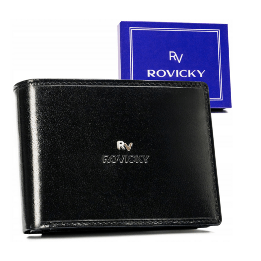 Leather wallet RFID ROVICKY RV-7680286-BCA