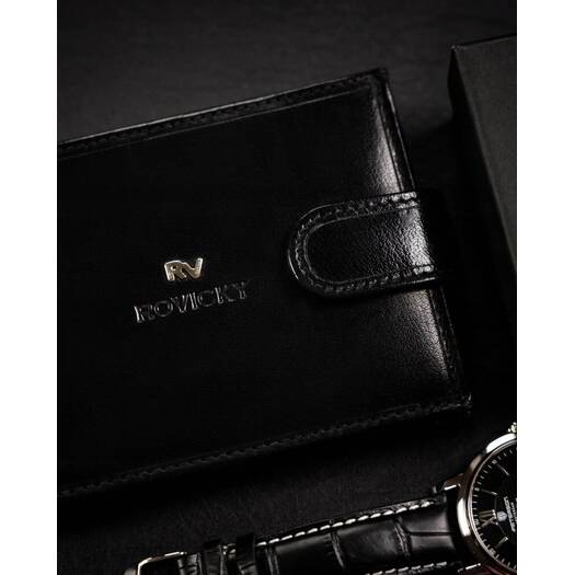 Leather wallet RFID ROVICKY RV-7870-9-BCA