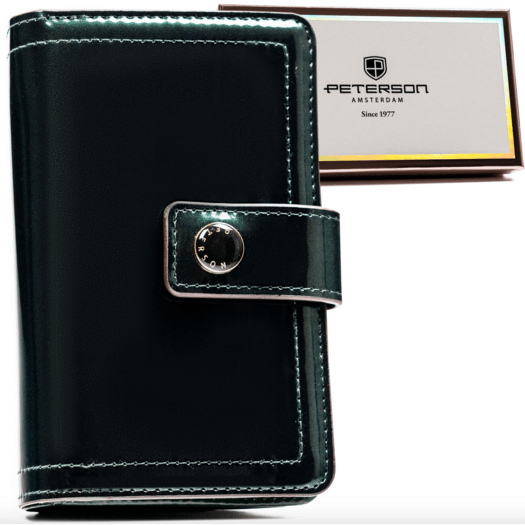 Leatherette wallet RFID PETERSON PTN 002-LAK