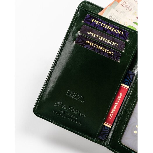 Leatherette wallet RFID PETERSON PTN 002-LAK