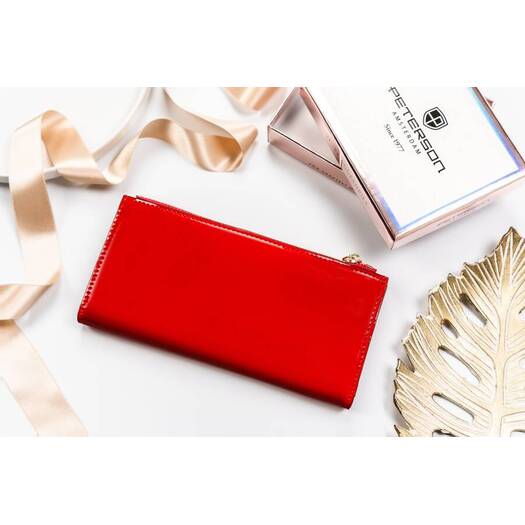 Leatherette wallet RFID PETERSON PTN 004-LAK