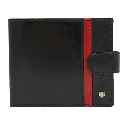 Portfel męski skórzany 22323-RVTP BLACK+RED