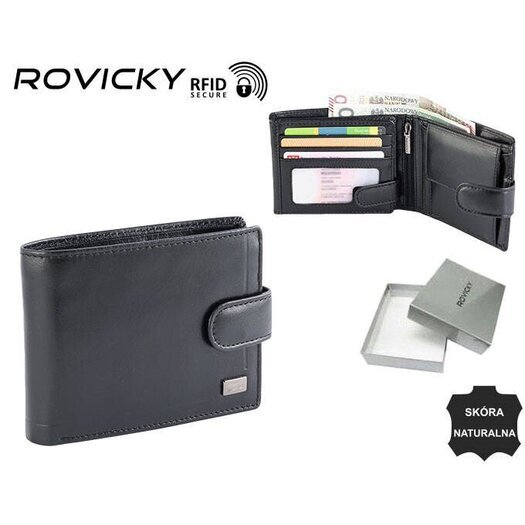 Portfel skórzany RFID ROVICKY PC-103L-BAR