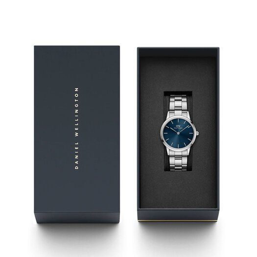 ZEGAREK DAMSKI DANIEL WELLINGTON DW00100457 Iconic Link Arctic 28mm Dark Blue (zw502c)